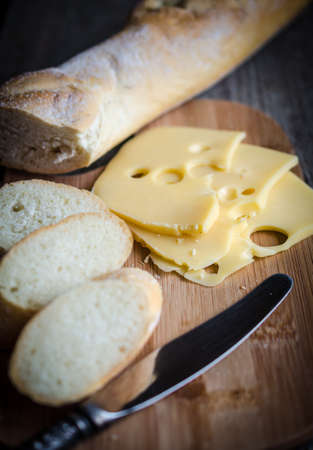baguette and cheeseの写真素材