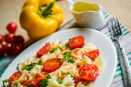 farfalle pastaの写真素材