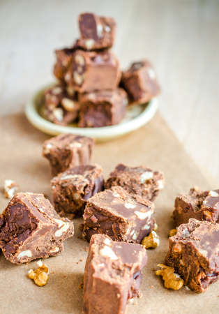 Heap of fudgeの写真素材