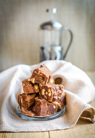 Heap of fudgeの写真素材