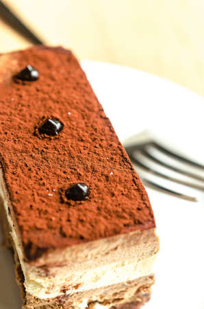 Triple chocolate cakeの写真素材