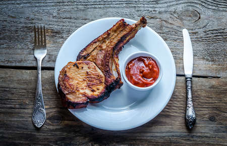 Grilled ribsの写真素材