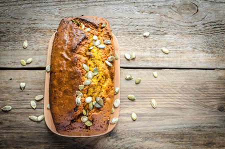 pumpkin breadの写真素材