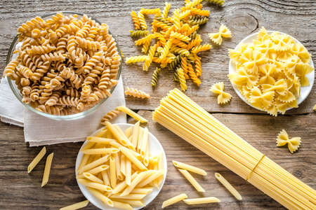 Various pasta typesの写真素材