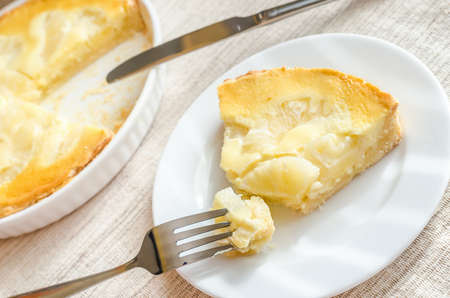 tart with pineappleの写真素材