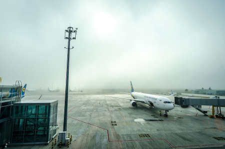 KIEV, UKRAINE - JULY 11: An Ukraine International Airlines Boeing 767 in Boryspil International...