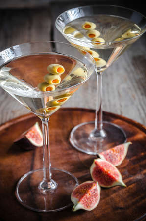 Two martini coktailsの写真素材