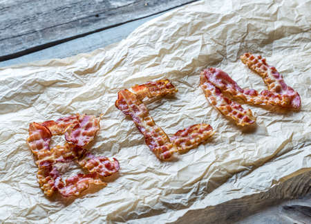 Bacon stripes in letters