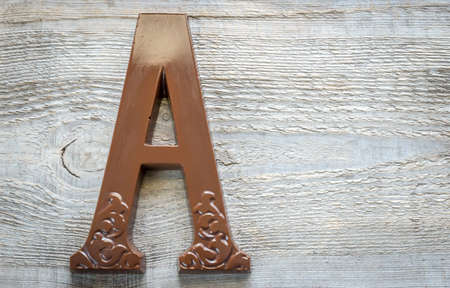 Chocolate letter Aの写真素材