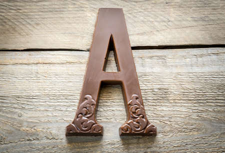 Chocolate letter Aの写真素材