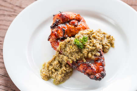 Grilled chicken steakの写真素材