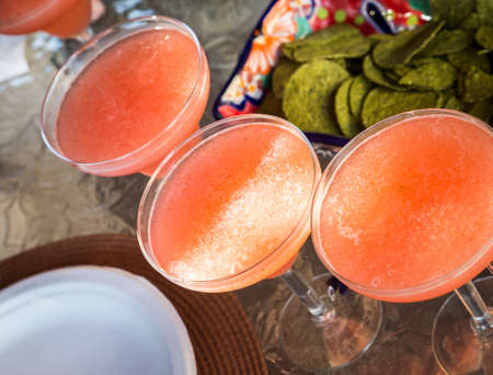 Strawberry margarita cocktail