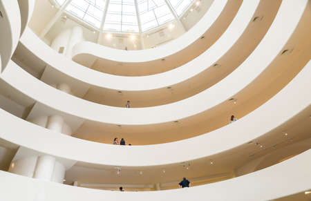 NEW YORK CITY - JULY 10: Interior of the Solomon R. Guggenheim Museum of modern and contemporary art in New York on July 10, 2015.のeditorial素材