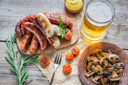 Grilled sausagesの写真素材