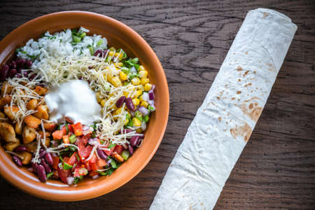 Burrito bowlの写真素材