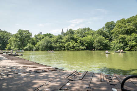 NEW YORK CITY - JULY 10: People have rest in Central Park on July 10, 2015 in New York. Central Park is an urban park in the central part of the borough of Manhattan.のeditorial素材