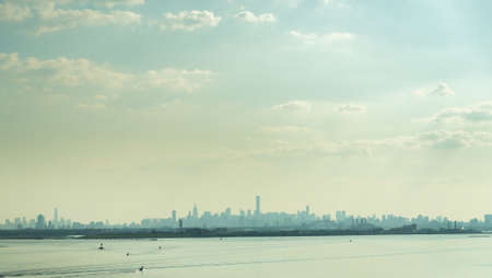 View of Manhattan skylineの写真素材