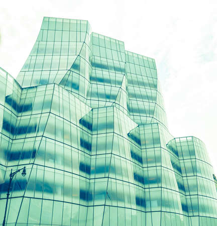 NEW YORK CITY - JUNE 13: View of IAC Building facade on June 10, 2015 in New York. The IAC Building, InterActiveCorp's headquarters  is a Frank Gehry-designed building that was completed in 2007.のeditorial素材
