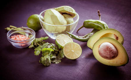 Guacamole ingredientsの写真素材