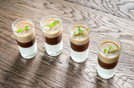 Layered cream dessertの写真素材