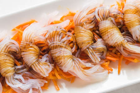 Shirataki noodlesの写真素材