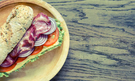 Sandwich with hamの写真素材