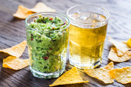 Guacamole with tortilla chips