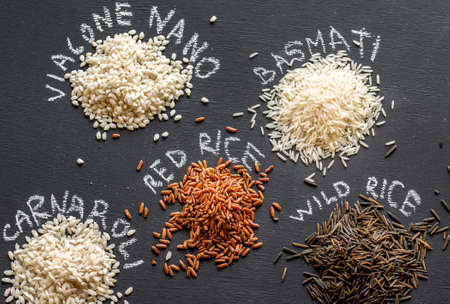 Various types of riceの写真素材