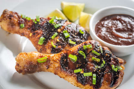 Grilled Chicken Drumsticksの写真素材