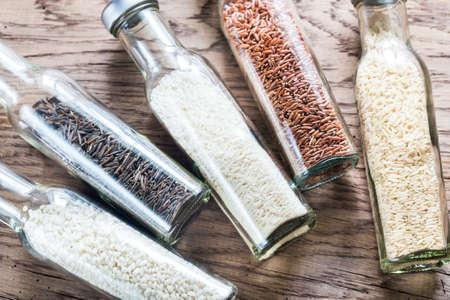 Various types of riceの写真素材