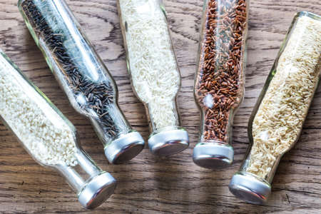 Various types of riceの写真素材