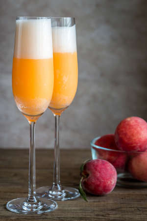 Bellini cocktails