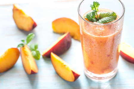 Peach smoothieの写真素材