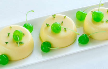 Vanilla puddingの写真素材