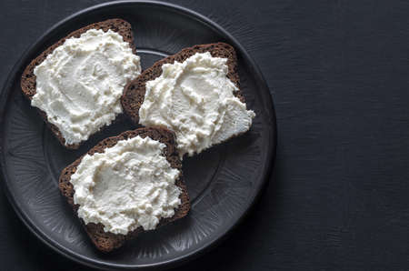 Sandwiches with cream cheeseの写真素材