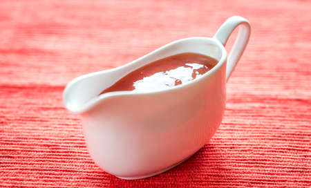 Bowl of thai sweet chili sauceの写真素材