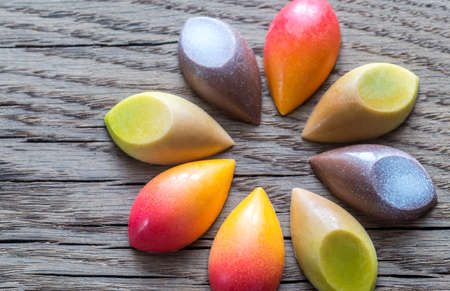 Luxury chocolate candies in the shape of flower