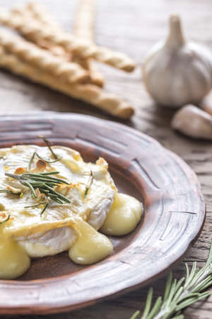 Baked Camembert cheeseの写真素材