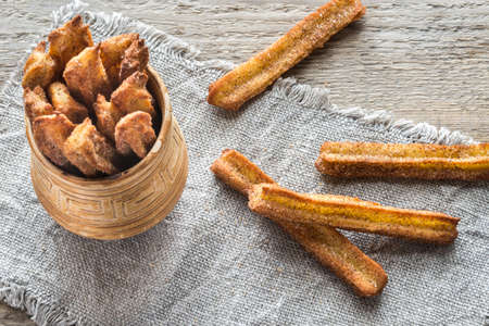 Churros - famous Spanish dessertの写真素材