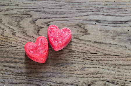 St. Valentine's day heart-shaped candlesの写真素材