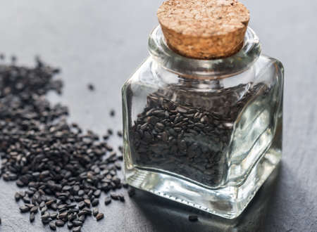 Sesame in the vialの写真素材