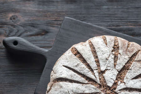 Rye bread with nuts and seeds: top viewの写真素材