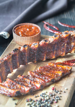 Grilled pork ribsの写真素材