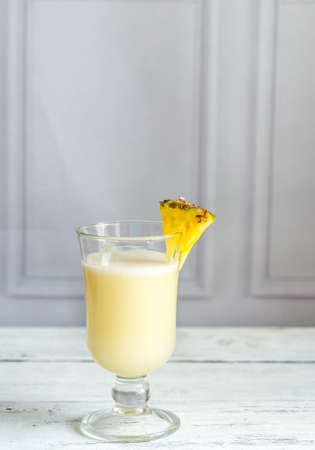 Glass of pina colada