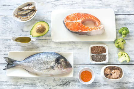 Food with Omega-3 fatsの写真素材