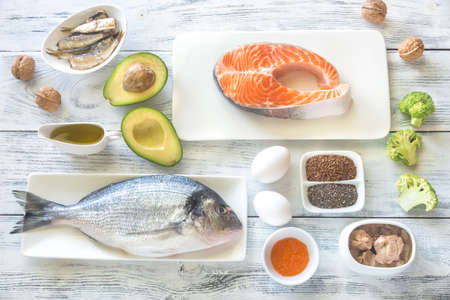 Food with Omega-3 fatsの写真素材