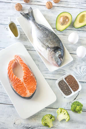 Food with Omega-3 fatsの写真素材