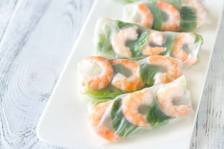 Shrimp rice paper rolls