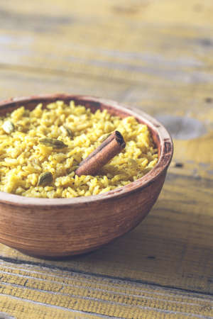 Bowl of curry riceの写真素材