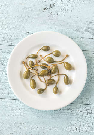 Capers on the plate